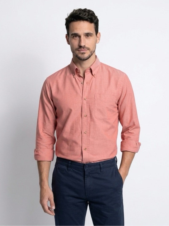 L.L. Bean Other - L.L.Bean Oxford Button-Down Shirt Men's Size M Red Long Sleeve Solid